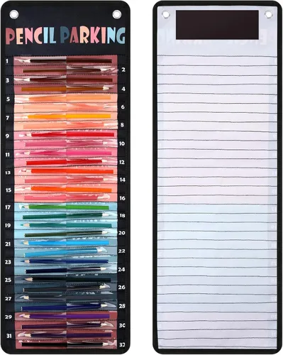 Miniatura 11 de Sabary - Organizador de bolsillo para lápices, dispensador de lápices con gráfico, soporte de bolsillo para lápices en nylon con ojales y tira