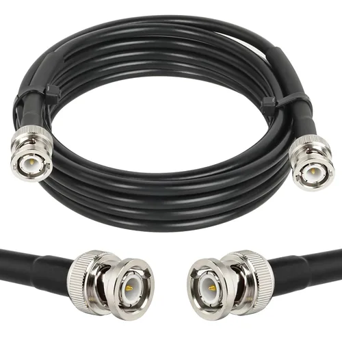 Miniatura 8 de MOOKEERF Cable BNC - 1 pie 2 piezas RG58 50 ohm macho a macho cables coaxiales de extensión BNC de baja pérdida para antenas, radios RF, módems