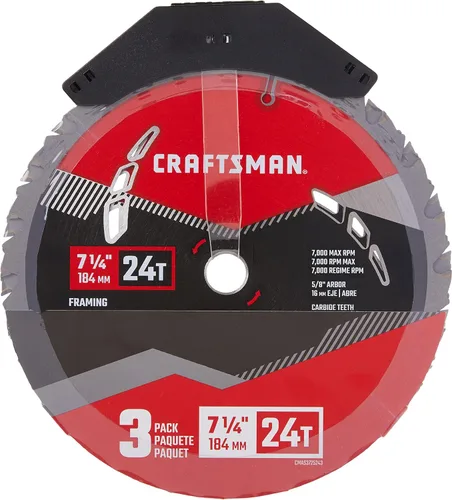 Miniatura 6 de CRAFTSMAN CMAS3725243 Paquete de 3 hojas de sierra circular de carburo de 24 dientes de 7-1/4 pulgadas
