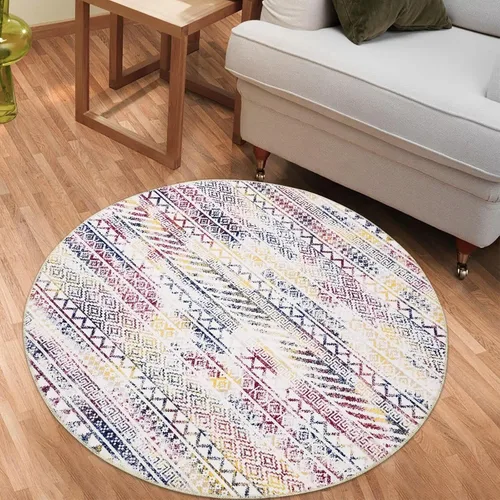 Miniatura 24 de Zacoo Alfombra bohemia para pasillo de 2 x 6 pies, alfombra geométrica de pelo bajo, antideslizante, resistente a las manchas, para cocina, marino