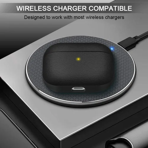 Miniatura 4 de JIELIELE - Funda de actualización compatible con el estuche de Airpods Pro, funda protectora de cuerpo completo de textura de cuero compatible