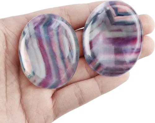Miniatura 18 de Artistone Juego de 2 piedras de sangre africanas para el pulgar, piedras curativas naturales pulidas para chakras, para aliviar el estrés