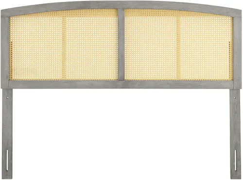 Miniatura 4 de Modway Cabecera de ratán tejida con bastón Halcyon en color gris