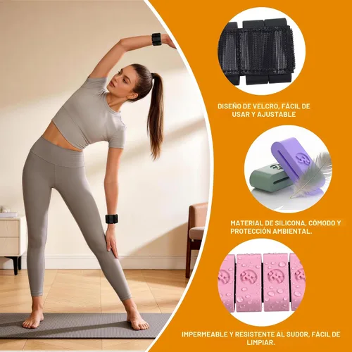 Miniatura 5 de Pesas de muñeca ajustables para mujeres y hombres, pesas de pierna para mujeres de 0.75lb-1lb-1.3lb cada una para caminar, yoga, danza, barre