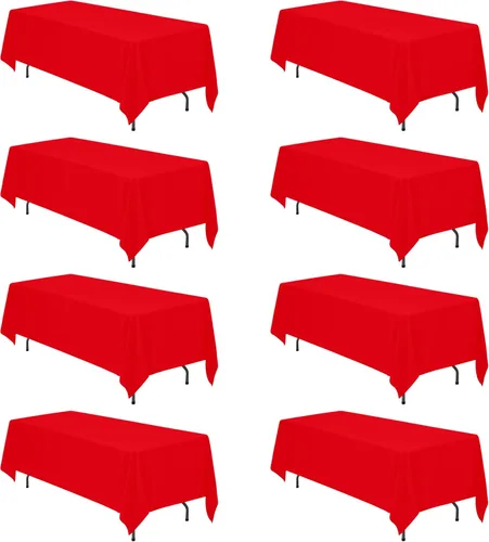 Miniatura 165 de BRILLMAX 6 Pack de Manteles Azul Marino para Mesas Rectangulares de 8 Pies 90 x 156 Pulgadas - 8 pies Mantel Rectangular a Granel de Lino