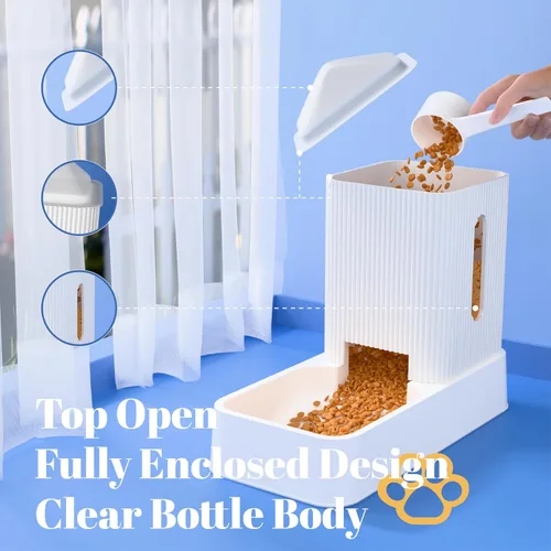 Miniatura 4 de Comedero automático para gatos y dispensador de agua, 2 unidades, alimentador de alimentos por gravedad para perros y cuenco de agua para mascotas