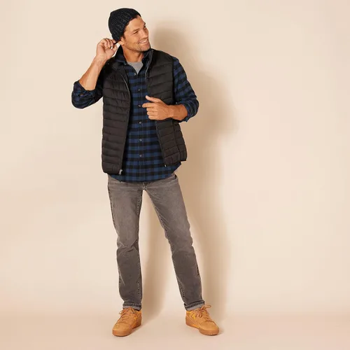 Miniatura 5 de Amazon Essentials Camisas de franela de manga larga para hombre, corte ajustado, a cuadros con botones