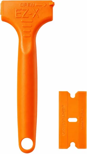 Miniatura 2 de 10 cuchillas de afeitar de plástico de doble filo y raspador EZ X Razor Pat. Pendiente