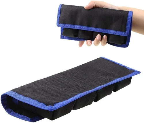 Miniatura 6 de Meking Soporte de batería para cámara DSLR, bolsa / estuche / bolsa (4 bolsillos) para batería AA, batería Canon LP-E6 LP-E8 LP-E10 LP-E12, batería