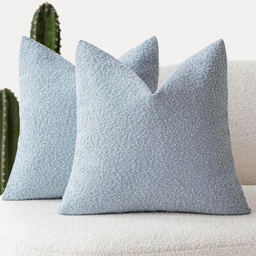 Miniatura 32 de Foindtower - Juego de 2 fundas decorativas de textura de bucle, fundas de almohada acentuadas, fundas de cojín sólidas, neutrales, para sofá, silla