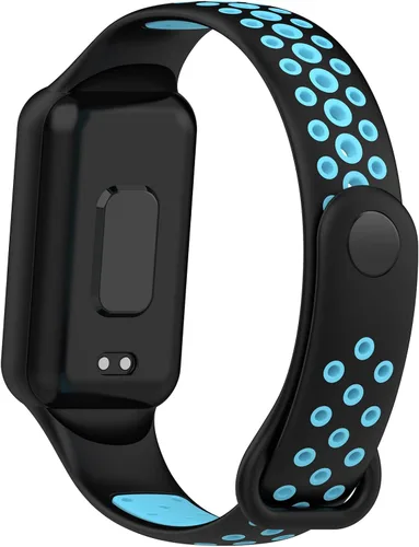 Miniatura 4 de E ECSEM Compatible con Amazfit Band 7 bandas de silicona de dos tonos transpirable de repuesto deportiva pulsera para Amazfit Band 7 Smart Watch
