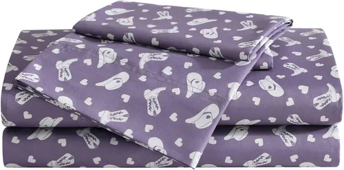 Miniatura 27 de Betsey Johnson - Sábanas de cama King, ropa de cama suave y ligera, resistente a la decoloración y a las arrugas (leopardo, King)