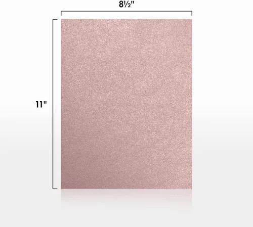 Miniatura 2 de LUXPaper Papel de 8.5 x 11 pulgadas, tamaño carta, rosa brumosa metálica, perla de Sirio, texto de 84 libras, 50
