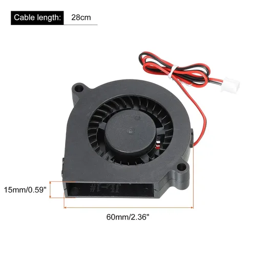 Miniatura 2 de MECCANIXITY Ventilador de enfriamiento sin escobillas DC 6015 2.362x2.362x0.591 in turbina Turbo doble rodamiento de bolas soplador de flujo