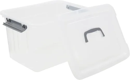 Miniatura 5 de Contenedor de plástico con tapa, caja de 12 cuartos de galón, juego de 1