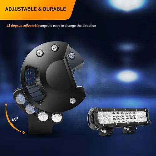 Miniatura 9 de GOOACC Barra de luz LED de 12 pulgadas, 72 W, combo de inundación de puntos, luces de conducción todoterreno, lámpara de trabajo con arnés