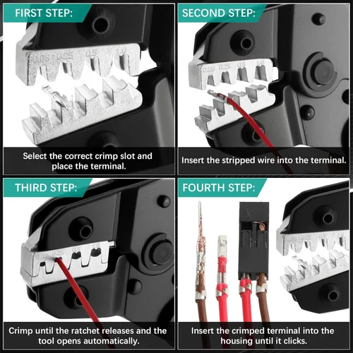 Miniatura 5 de Kit de crimpadora de trinquete SN-2549, 2316 piezas de conectores y terminales JST-XH 2.54mm/JST-PH 2.0mm/DuPont, con cabeceras de pines y cable