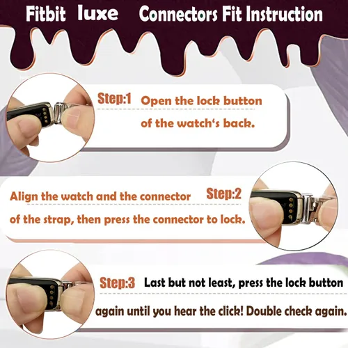 Miniatura 7 de Correa de reloj compatible con Fitbit Luxe, elegante correa de cuero delgada, pulsera suave de repuesto para Fitbit Luxe Fitness, protector de Negro