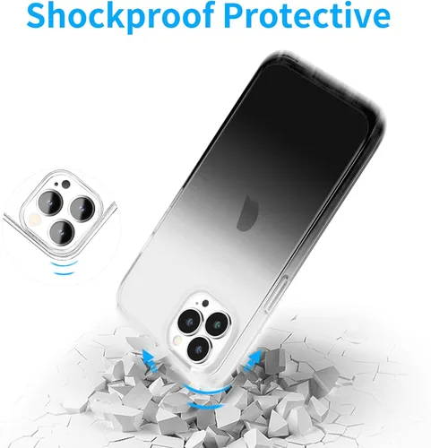 Miniatura 6 de JJGoo Funda compatible con iPhone 14 Pro Max transparente, protectora, a prueba de golpes, delgada y fina, cubierta de parachoques suave, fundas
