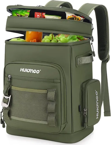 Miniatura 11 de Hulongo Mochila enfriadora grande con aislamiento impermeable para hombres y mujeres, a prueba de fugas, para campamento, playa, pesca, picnic
