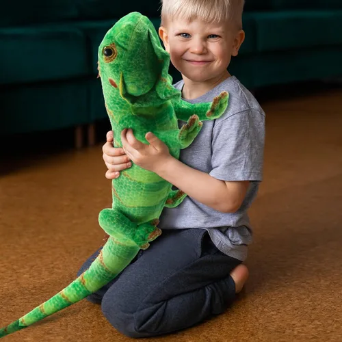 Miniatura 6 de Syhood Animales de peluche de lagarto de 37.4 pulgadas de felpa realista, lagarto de felpa suave, regalo para amantes de los animales, cumpleaños