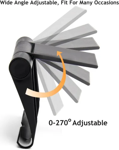 Miniatura 5 de Soporte plegable ajustable para teléfono celular para escritorio, compatible con la mayoría de teléfonos inteligentes y tabletas, base de goma