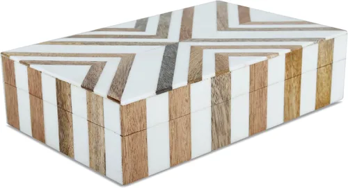 Miniatura 172 de Handicrafts Home Caja de recuerdo decorativa de 8 x 5 – Pequeña caja organizadora con tapa, almacenamiento decorativo Boho, caja de memoria retro