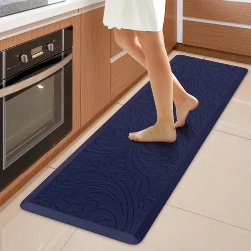 Miniatura 8 de KMAT Tapete de cocina acolchado antifatiga, impermeable, antideslizante, tapete ergonómico cómodo para el hogar, oficina, fregadero, lavandería