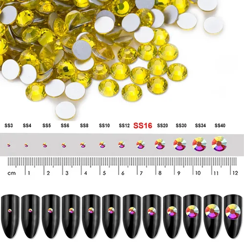 Miniatura 2 de Dowarm 1440 diamantes de imitación SS16 con parte trasera plana, diamantes de imitación de cristal con parte trasera plana de 0.157 in