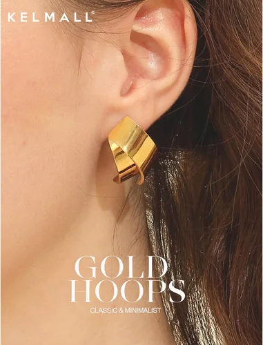 Miniatura 39 de KELMALL Aretes tipo argolla de oro de 14 quilates para mujer, hipoalergénicos, gruesos, redondos, no se deslustra, para orejas sensibles