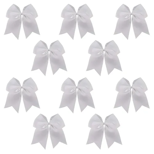 Miniatura 36 de Kenz Laurenz Lazos grandes para el pelo de 7 pulgadas, accesorios clásicos grandes para adolescentes, mujeres y niñas, animadoras de sóftbol
