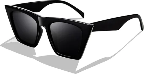 Feisedy B2473 Lentes de sol cuadrados, estilo vintage, punta tipo ojo de gato, para mujer