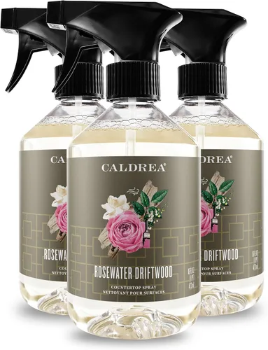 Miniatura 10 de Caldrea Limpiador en aerosol para encimeras multisuperficie, fabricado con extracto de proteína vegetal, aroma Neroli de sal marina, 16 onzas