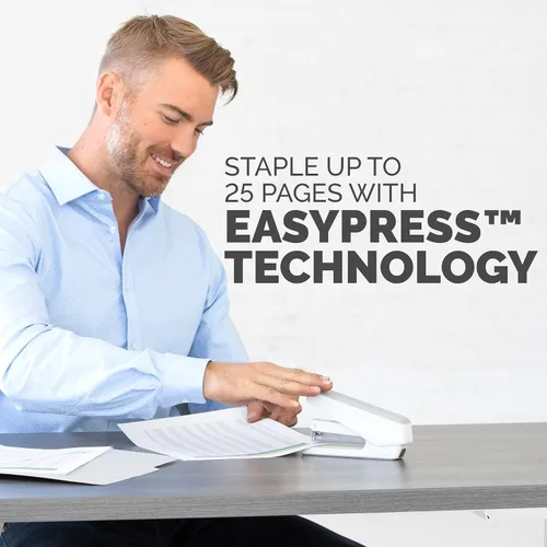 Miniatura 4 de Fellowes LX850 EasyPress - Engrapadora de oficina con tira completa, sin esfuerzo, de un solo toque, para aula, hogar y oficina, sostiene una tira