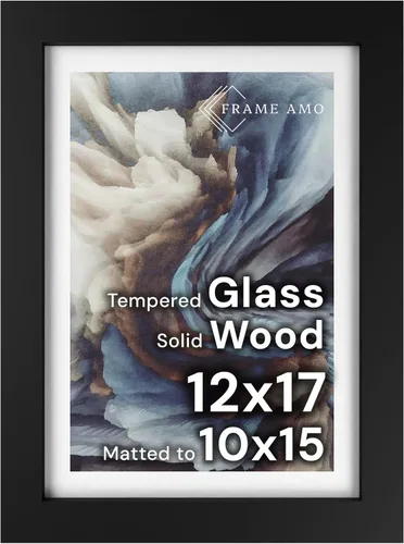 Miniatura 106 de Frame Amo Marco de póster de madera maciza de 13 x 19 pulgadas, color natural, tapete blanco para imagen de 11 x 17 pulgadas, parte frontal