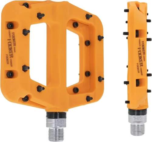 Miniatura 4 de FOOKER Pedales MTB para bicicleta de montaña, 3 rodamientos, antideslizantes, ligeros, de fibra de nailon, pedales de plataforma de bicicleta