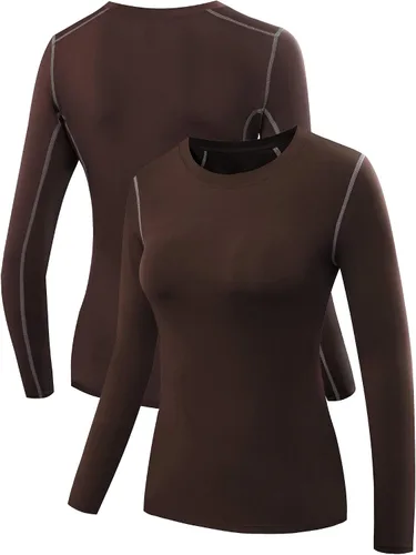 Miniatura 72 de NELEUS - Camisa deportiva de compresión atlética, de manga larga, para mujer, dry fit, paquete de 3