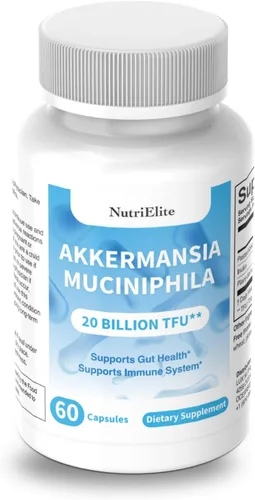 Akkermansia Muciniphila 20 mil millones de TFU | con inulina y FOS a base de plantas | Barrera intestinal y apoyo digestivo | Equilibrio de