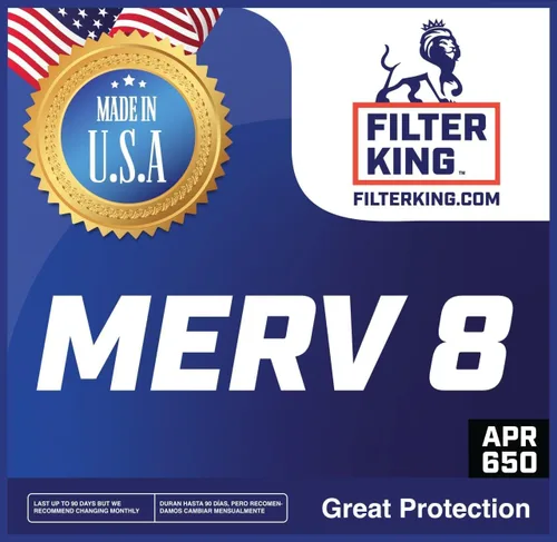 Miniatura 2 de Filter King Filtro de aire 30x30x1 Paquete de 6 Filtros plisados MERV 8 HVAC para horno de CA Tamaño real 29.5 x 29.5 x .75 pulgadas