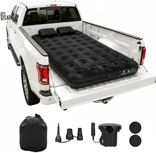 Miniatura 18 de Umbrauto Truck Bed Air Mattress Inflatable Pickup Camping Airbed for 5.5-5.8ft Full Size Short Truck Bed Road Trip Sleeping Pad with Pump for