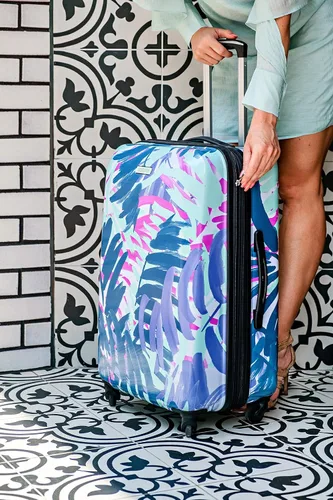Miniatura 4 de AMERICAN TOURISTER Moonlight Hardside - Equipaje expandible con ruedas giratorias, Palm Trees), 92504
