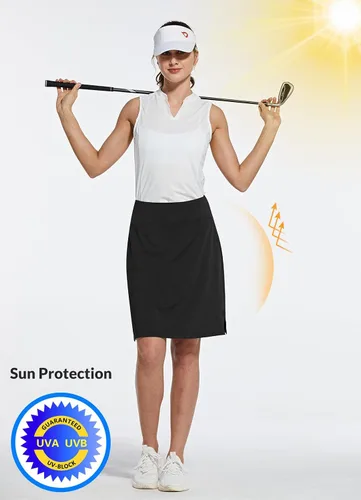 Miniatura 5 de BALEAF - Falda pantalón corta de 20 pulgadas de longitud hasta la rodilla, falda atlética, modesta, larga, casual, con bolsillos, protección UV