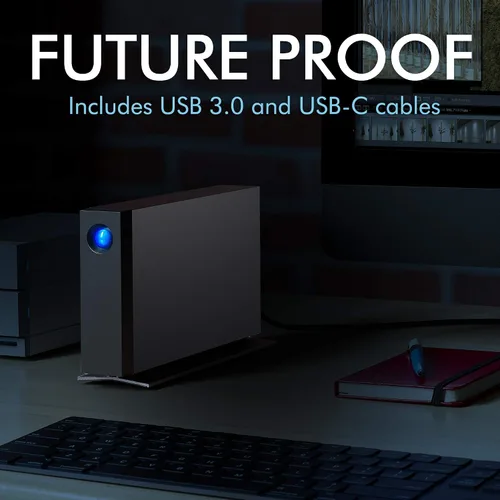 Miniatura 4 de LaCie - STHA4000800 d2 Disco duro externo profesional de 4 TB HDD de escritorio - USB-C USB 3.0 7200 RPM unidades de clase empresarial, 5 años