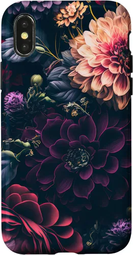 Miniatura 5 de Dahlia Flower Moody Dark Floral Pink and Purple Pattern Case for iPhone 17