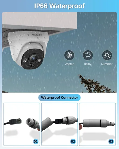 Miniatura 7 de 【Gran angular de 130° y 90 días de almacenamiento】Sistema de cámara de seguridad de cúpula con cable, sistemas de cámara de videovigilancia