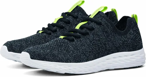 Miniatura 7 de Shoes for Crews Everlight ECO, zapatos de trabajo antideslizantes para hombre, transpirables, ligeros, con cordones, resistentes al agua, NegroGris