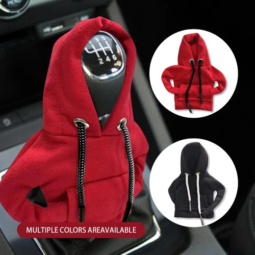 Miniatura 6 de Capucha de Cambio de Marchas para Coche, Funda de Pomo de Cambio de Marchas a la Moda, Mini Capucha para Palanca de Cambios Automática, Gadgets Rojo