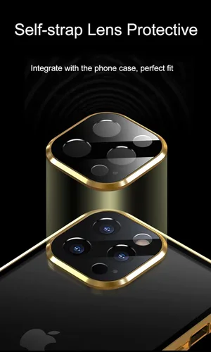 Miniatura 5 de Funda magnética para iPhone 13 Pro Max de 360 grados de cuerpo completo, lente de cámara integrada y protector de pantalla, color negro