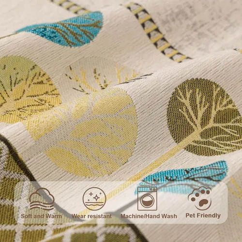 Miniatura 4 de Funda de felpilla bohemia y jacquard para sofá modular de 3 plazas, funda protectora antideslizante para sofá modular de 3 plazas, funda protectora