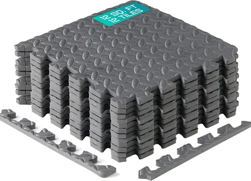 Miniatura 14 de Yes4All Alfombrillas de Espuma para Ejercicio Entrelazadas con Borde – Alfombrillas de Piso Entrelazadas para Equipo de Gimnasio – Baldosas de Piso